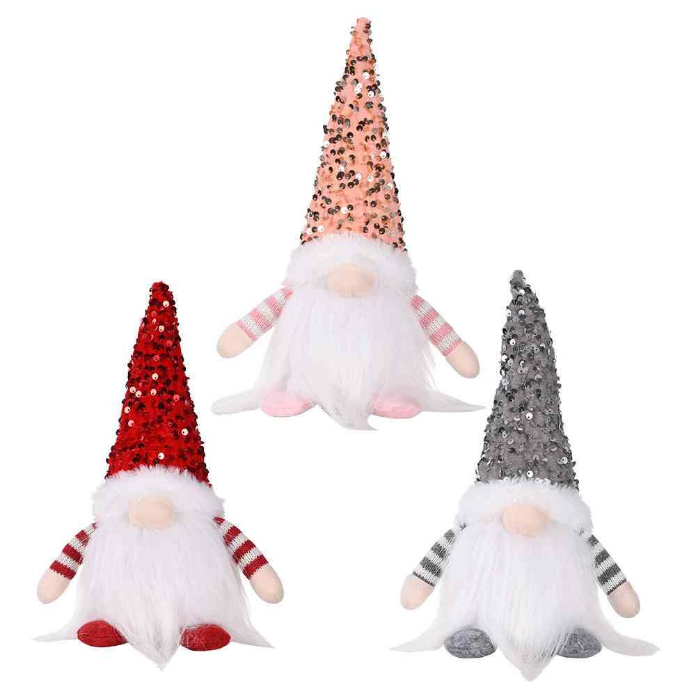 Sequin Light-Up Faceless Gnome - AllIn Computer