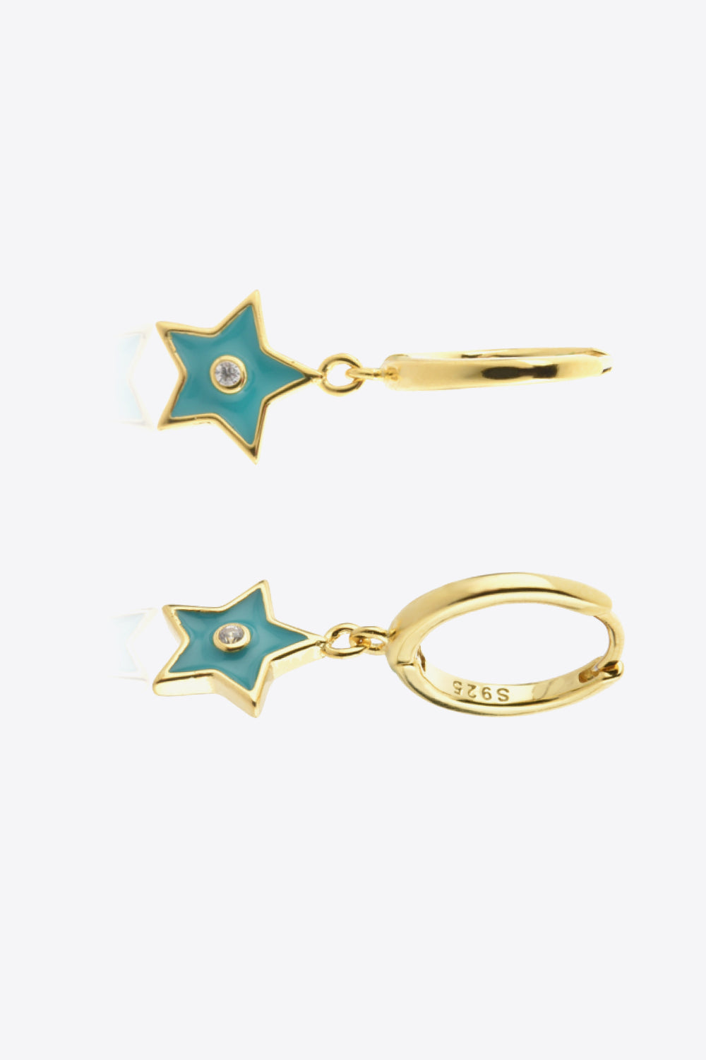 Zircon 925 Sterling Silver Star Drop Earrings - AllIn Computer