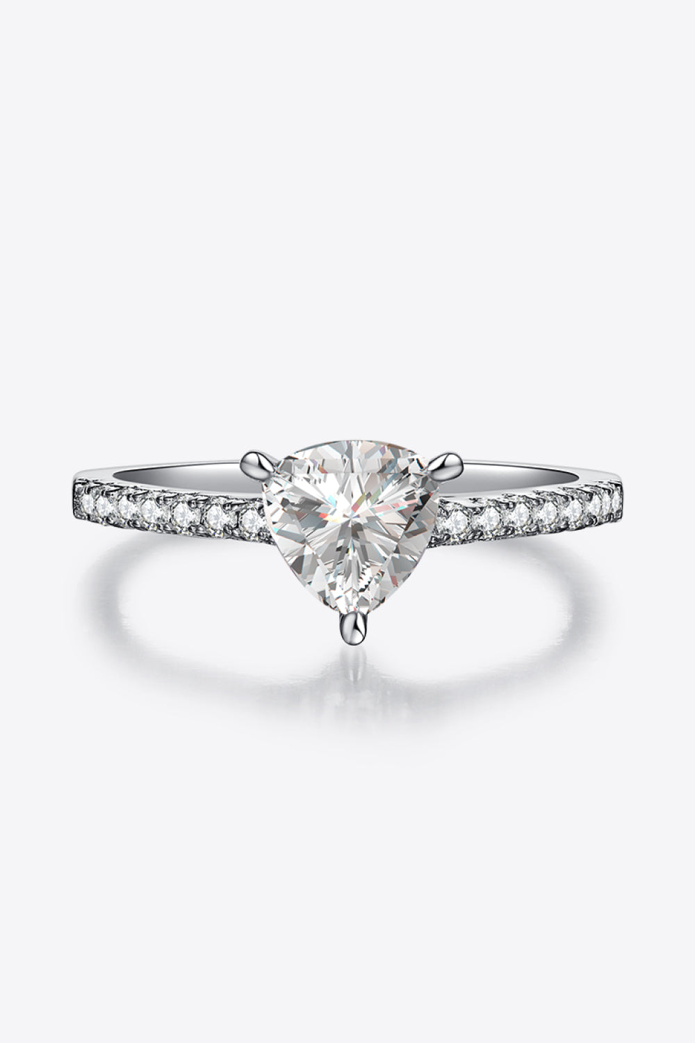 1 Carat Moissanite Triangle 925 Sterling Silver Ring - AllIn Computer