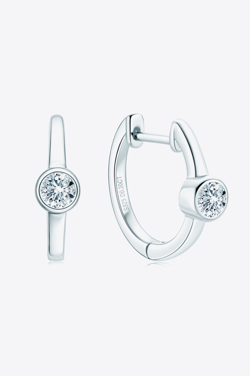 18k Gold-Plated Inlaid Moissanite Huggie Earrings - AllIn Computer