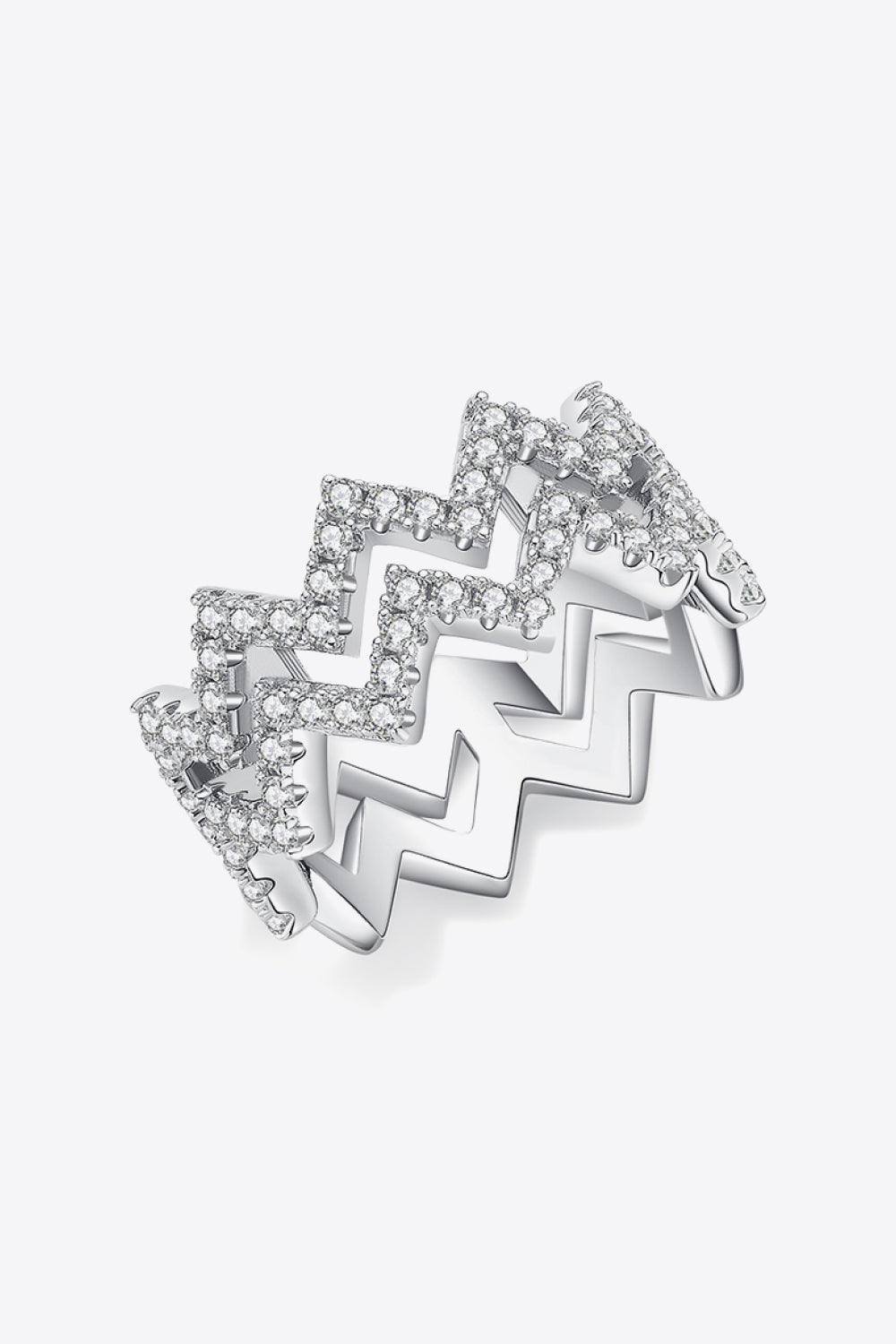 Adored Moissanite Zigzag Stacking Rings - AllIn Computer