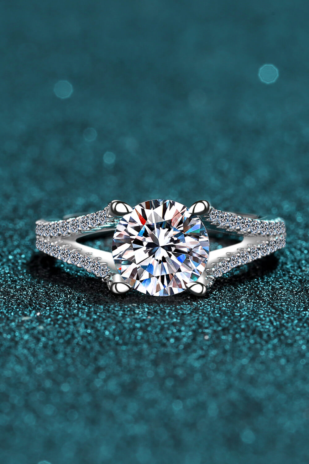Stylish Moissanite Sterling Silver Ring - AllIn Computer