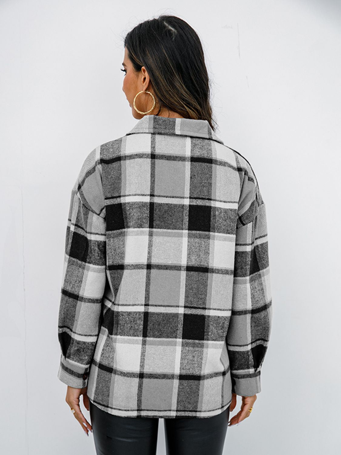 Plaid Button-Down Jacket - AllIn Computer