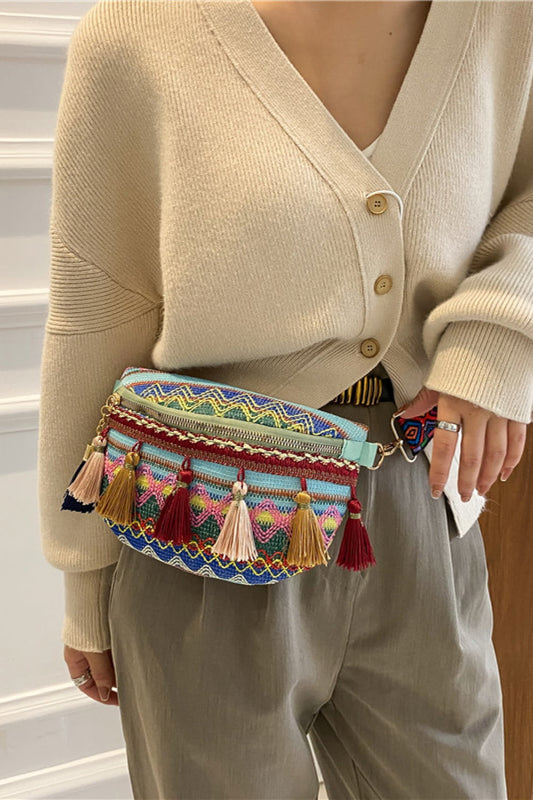 Bohemian Sling Bag with Tassels - AllIn Computer