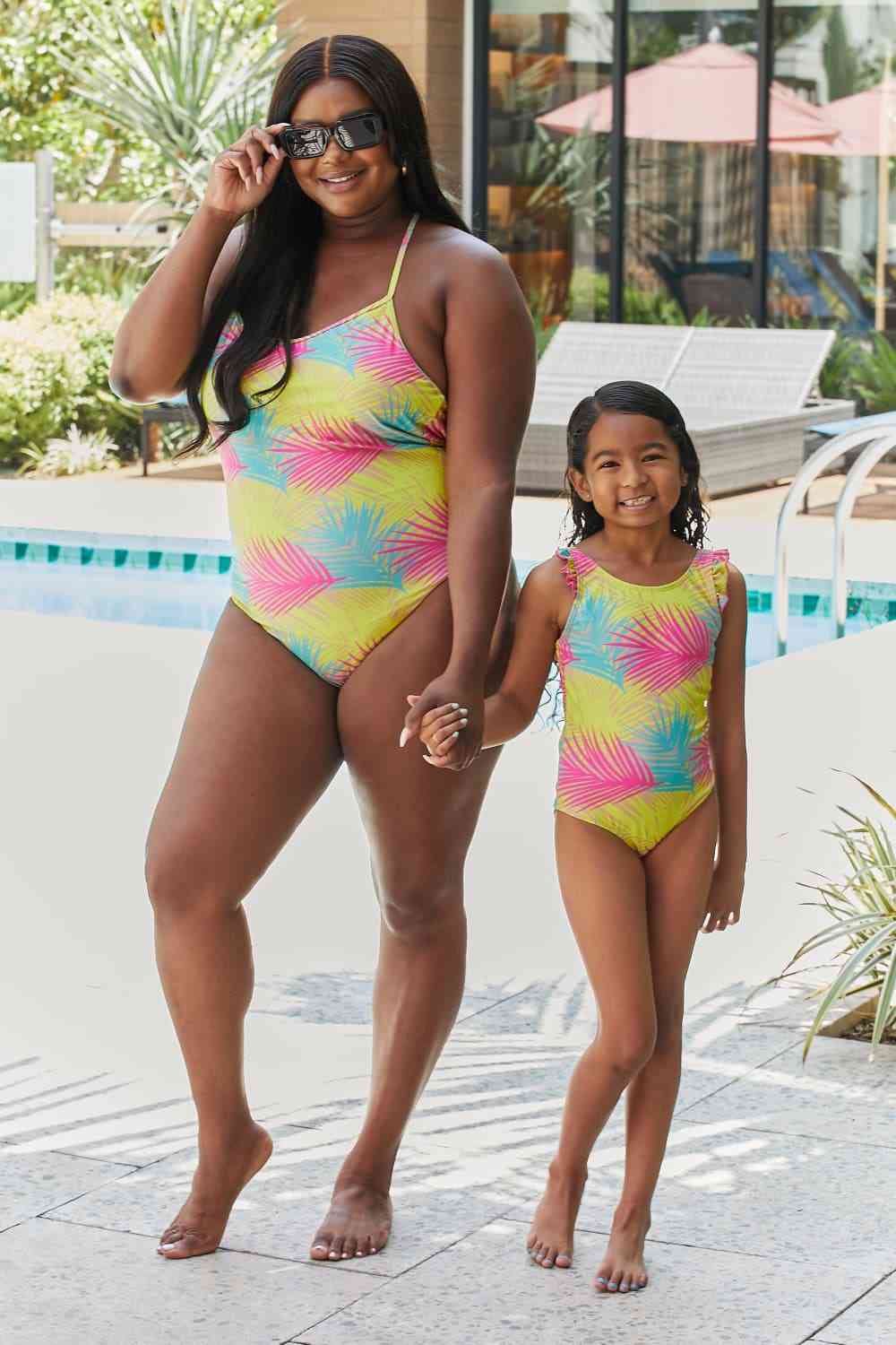 Marina West Swim High Tide One-Piece in Multi Palms - AllIn Computer