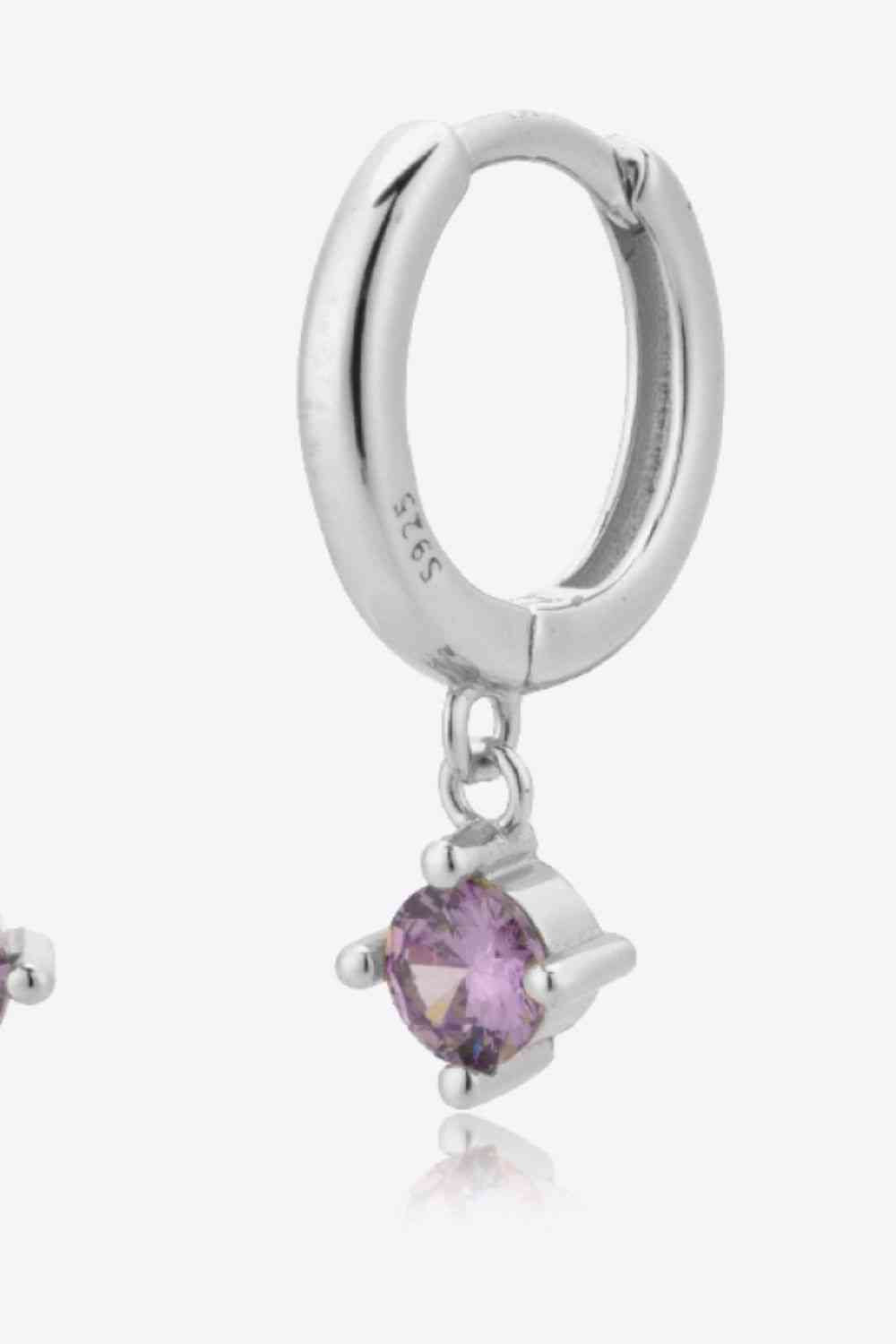Inlaid Zircon Huggie Drop Earrings - AllIn Computer