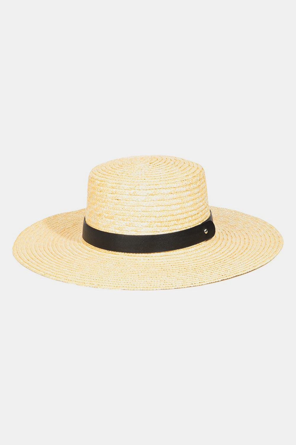 Fame Flat Brim Straw Weave Hat - AllIn Computer