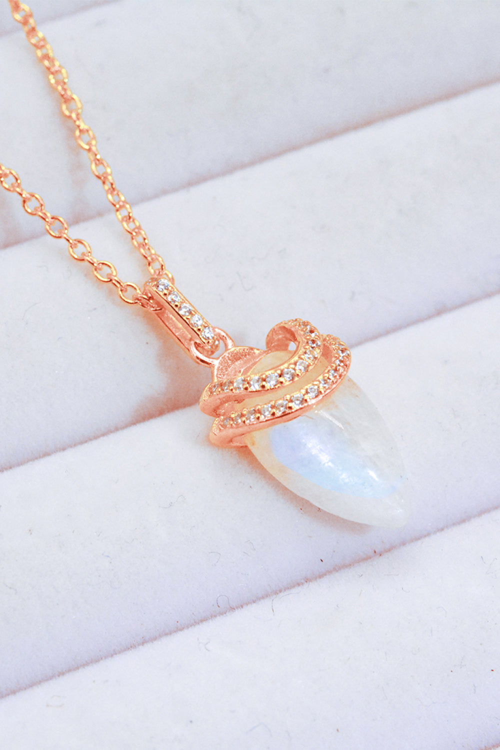 18K Gold-Plated Moonstone Pendant Necklace - AllIn Computer