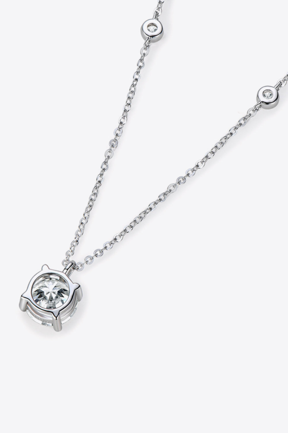 2 Carat Moissanite 4-Prong 925 Sterling Silver Necklace - AllIn Computer