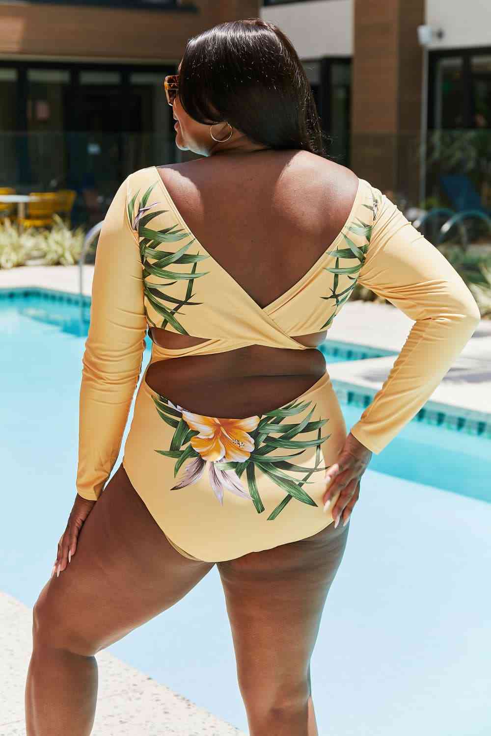 Marina West Swim Cool Down Longsleeve One-Piece Swimsuit - AllIn Computer