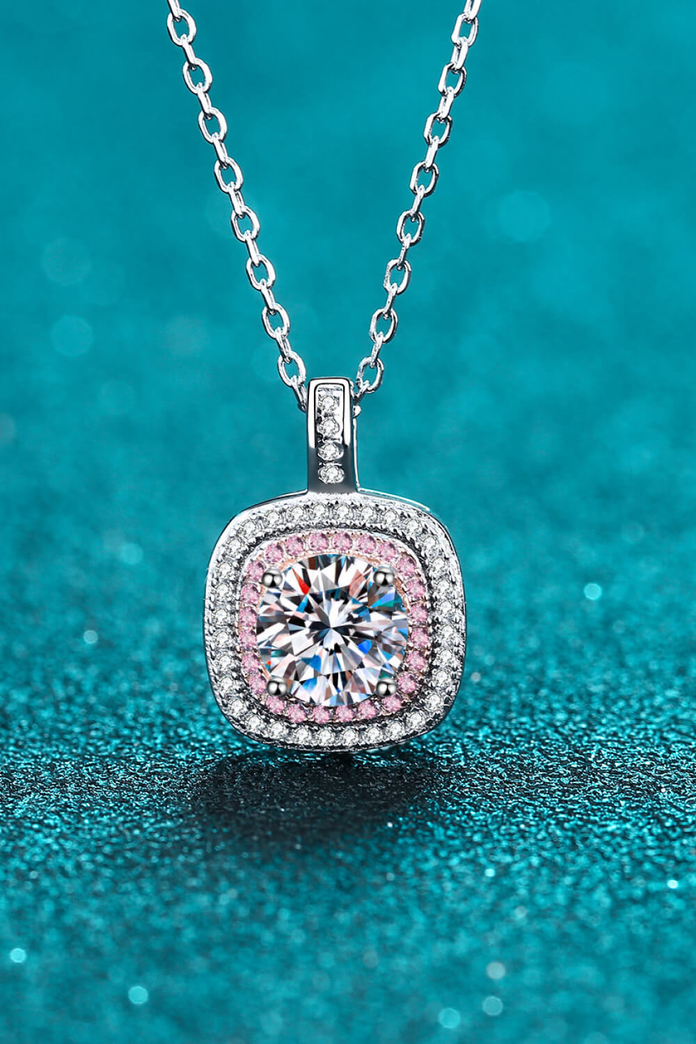 Adored Moissanite Geometric Pendant Necklace - AllIn Computer