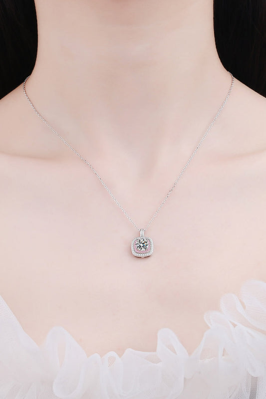 Adored Moissanite Geometric Pendant Necklace - AllIn Computer