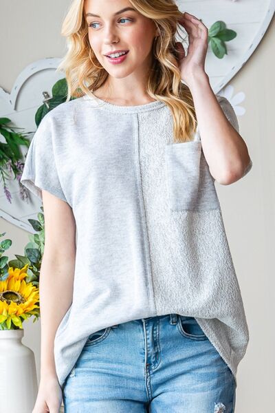 Heimish Full Size Pocketed Round Neck Short Sleeve T-Shirt - AllIn Computer