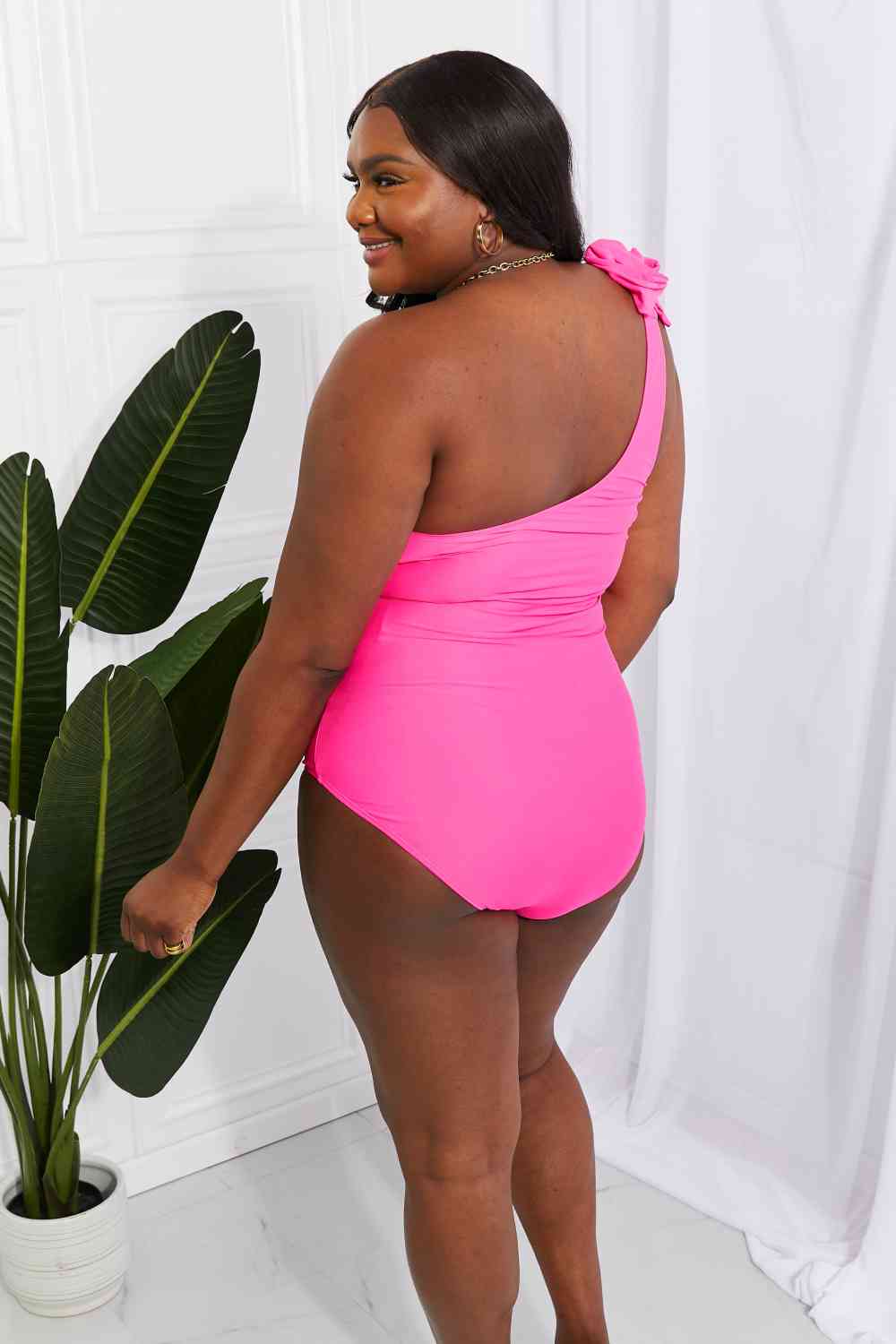 Marina West Swim Deep End One-Shoulder One-Piece Swimsuit - AllIn Computer
