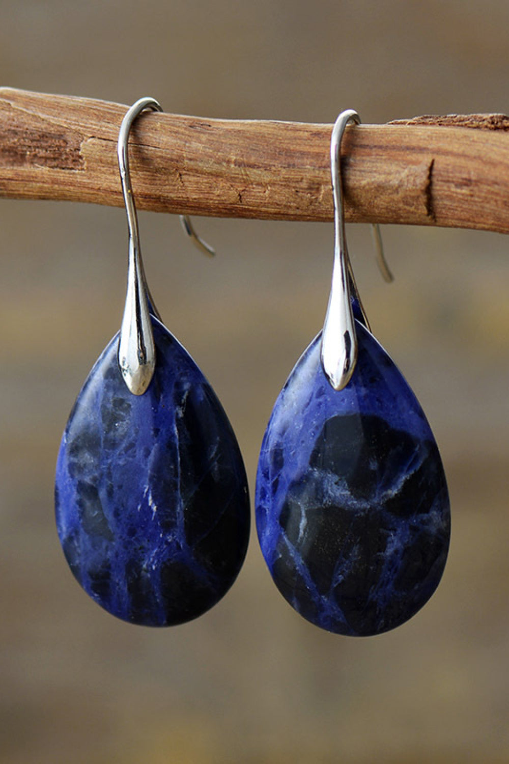 Natural Stone Teardrop Earrings - AllIn Computer