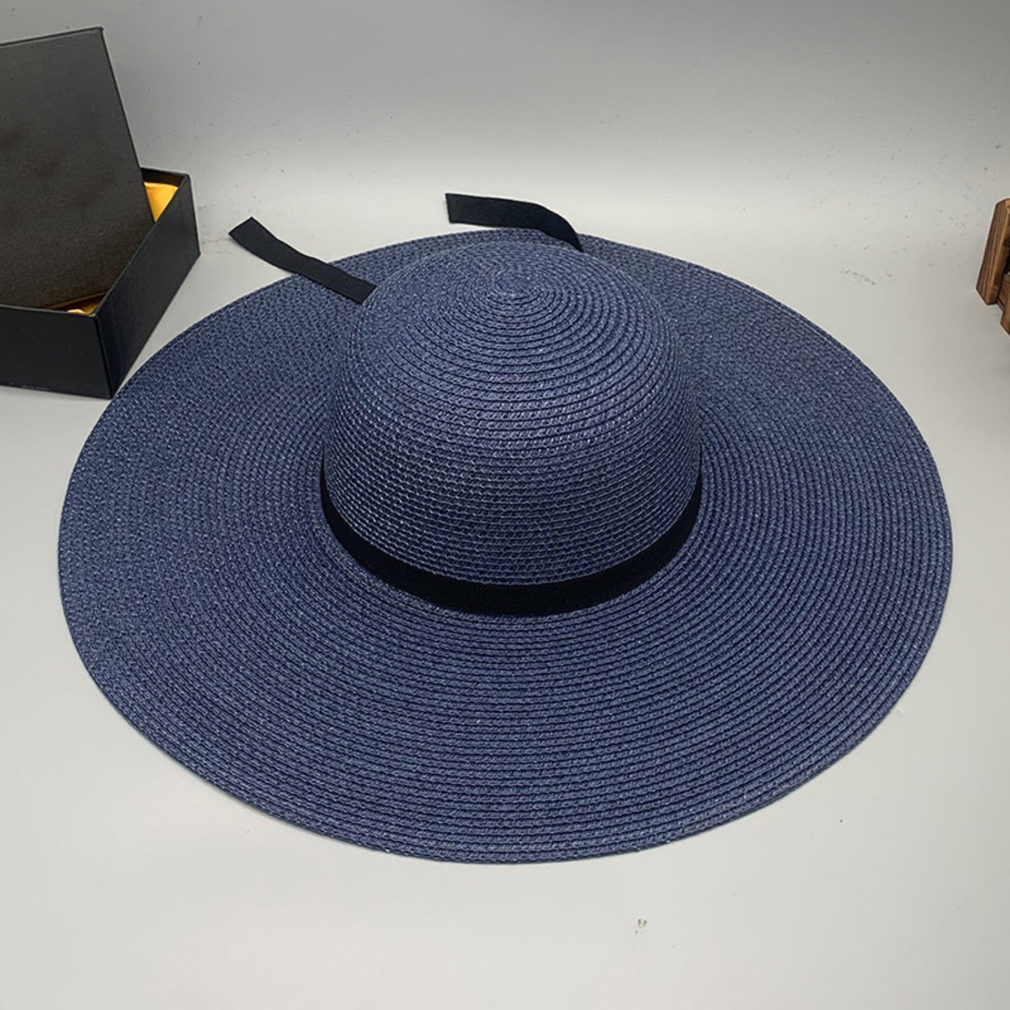 Bow Paper Braided Wide Brim Hat - AllIn Computer