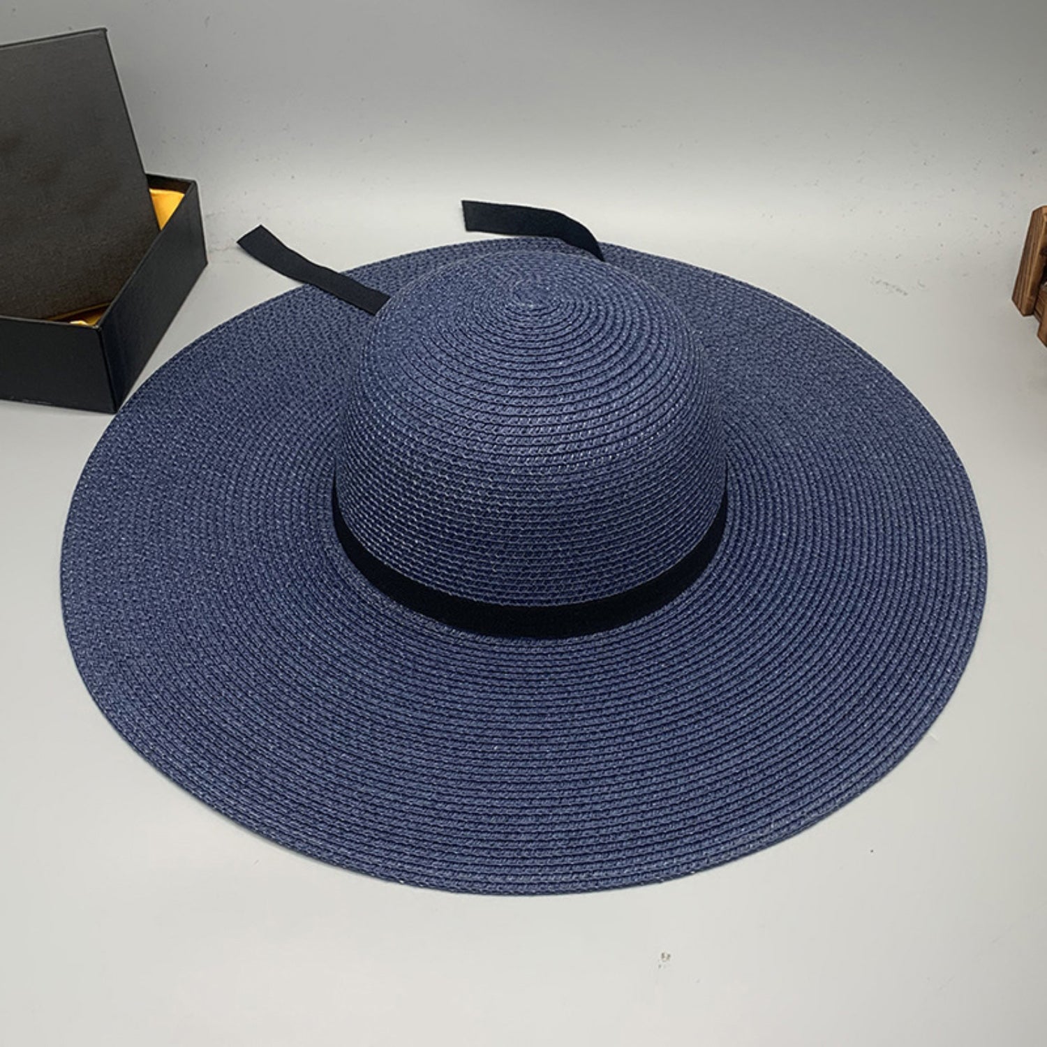 Bow Paper Braided Wide Brim Hat - AllIn Computer