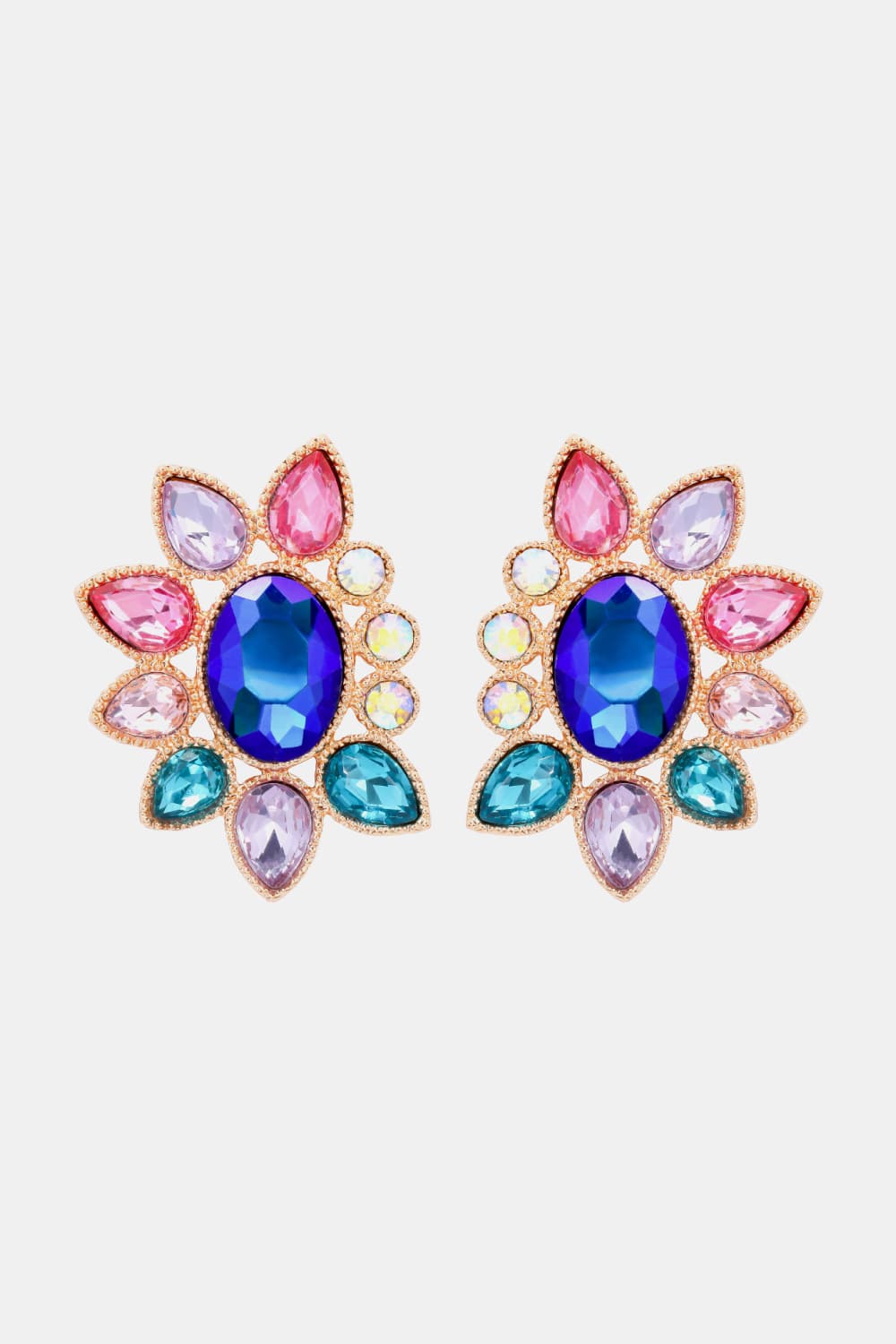 Geometrical Shape Glass Stone Dangle Earrings - AllIn Computer