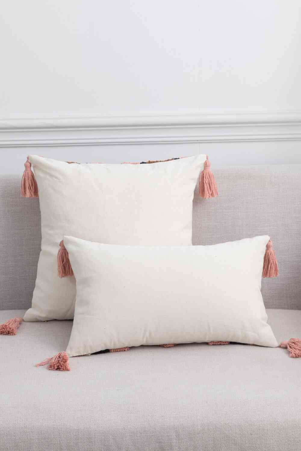 Geometric Graphic Tassel Decorative Throw Pillow Case - AllIn Computer