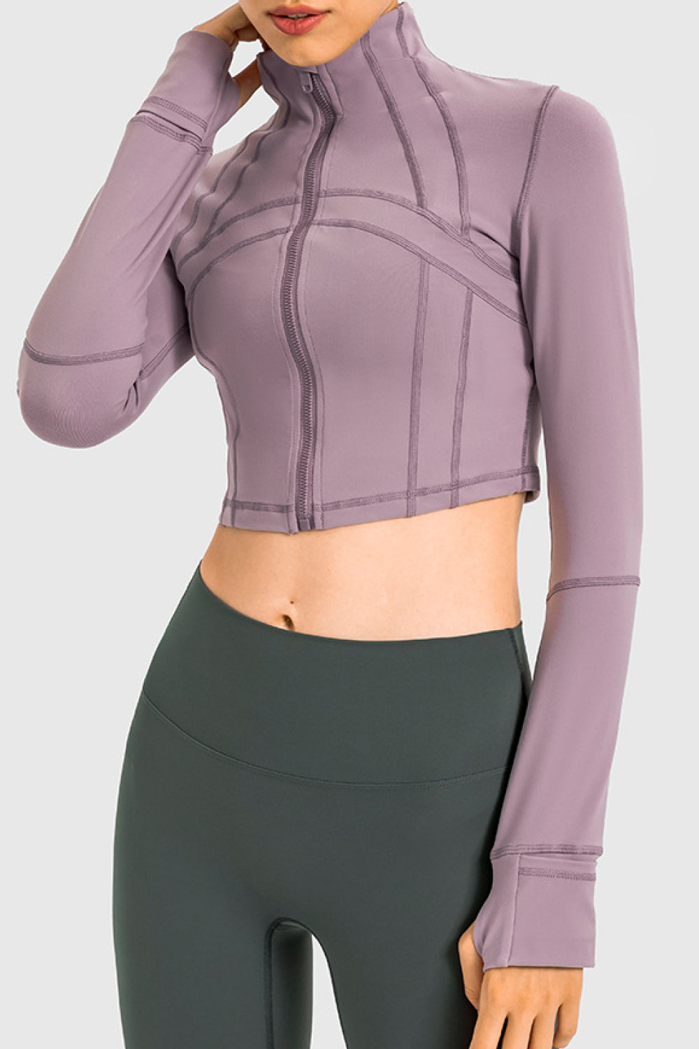Zip Front Cropped Sports Jacket - AllIn Computer