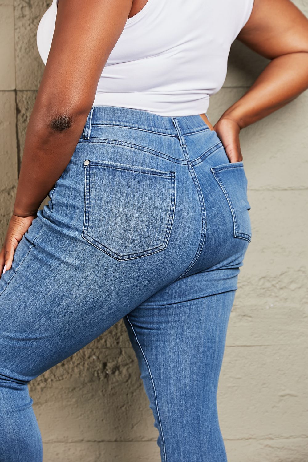 Judy Blue Janavie Full Size High Waisted Pull On Skinny Jeans - AllIn Computer