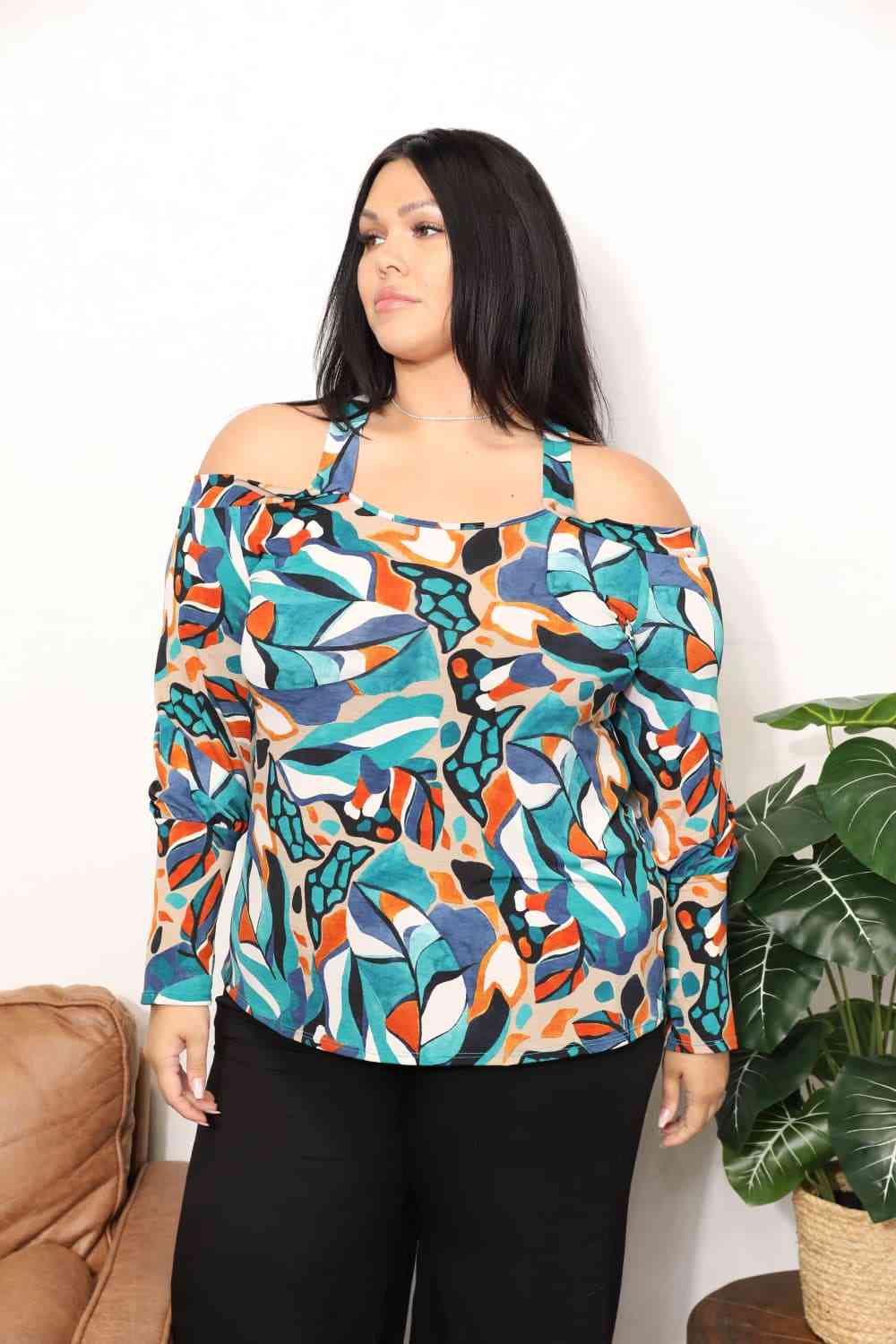 Sew In Love  Full Size High Neck Off Shoulder Criss Cross Top - AllIn Computer