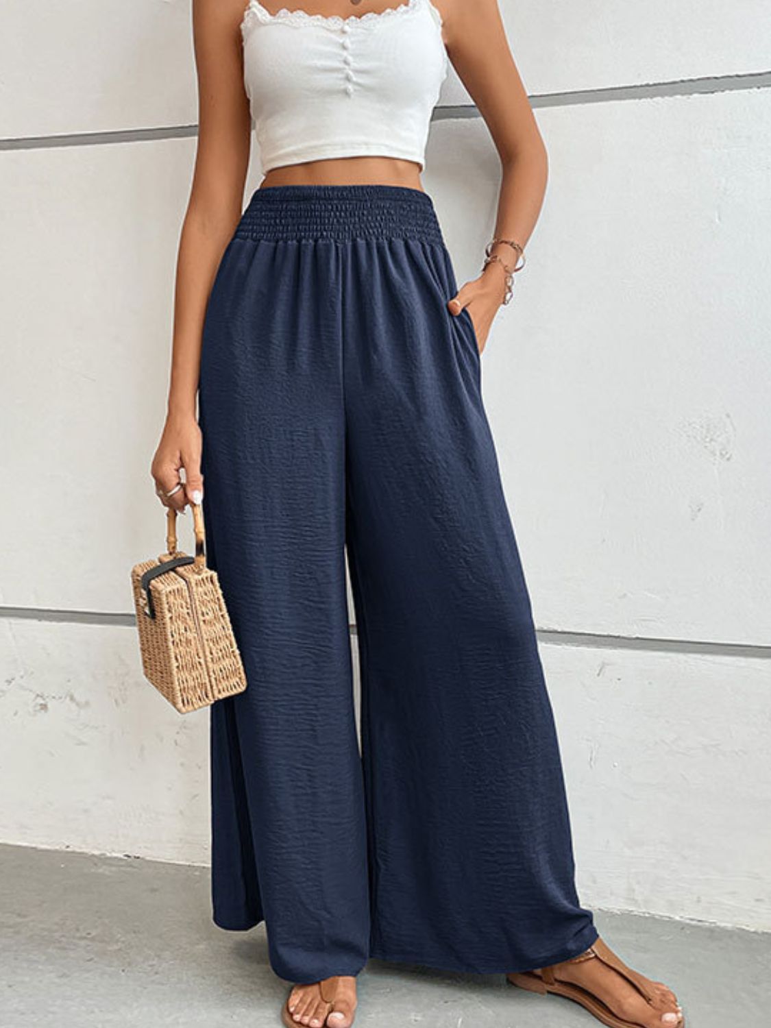 Wide Waistband Relax Fit Long Pants | CLOTHING,SHOES & ACCESSORIES | Hundredth, pants, relax fit, Ship From Overseas, Women's Apparel, women's clothing, women's fashion | Trendsi