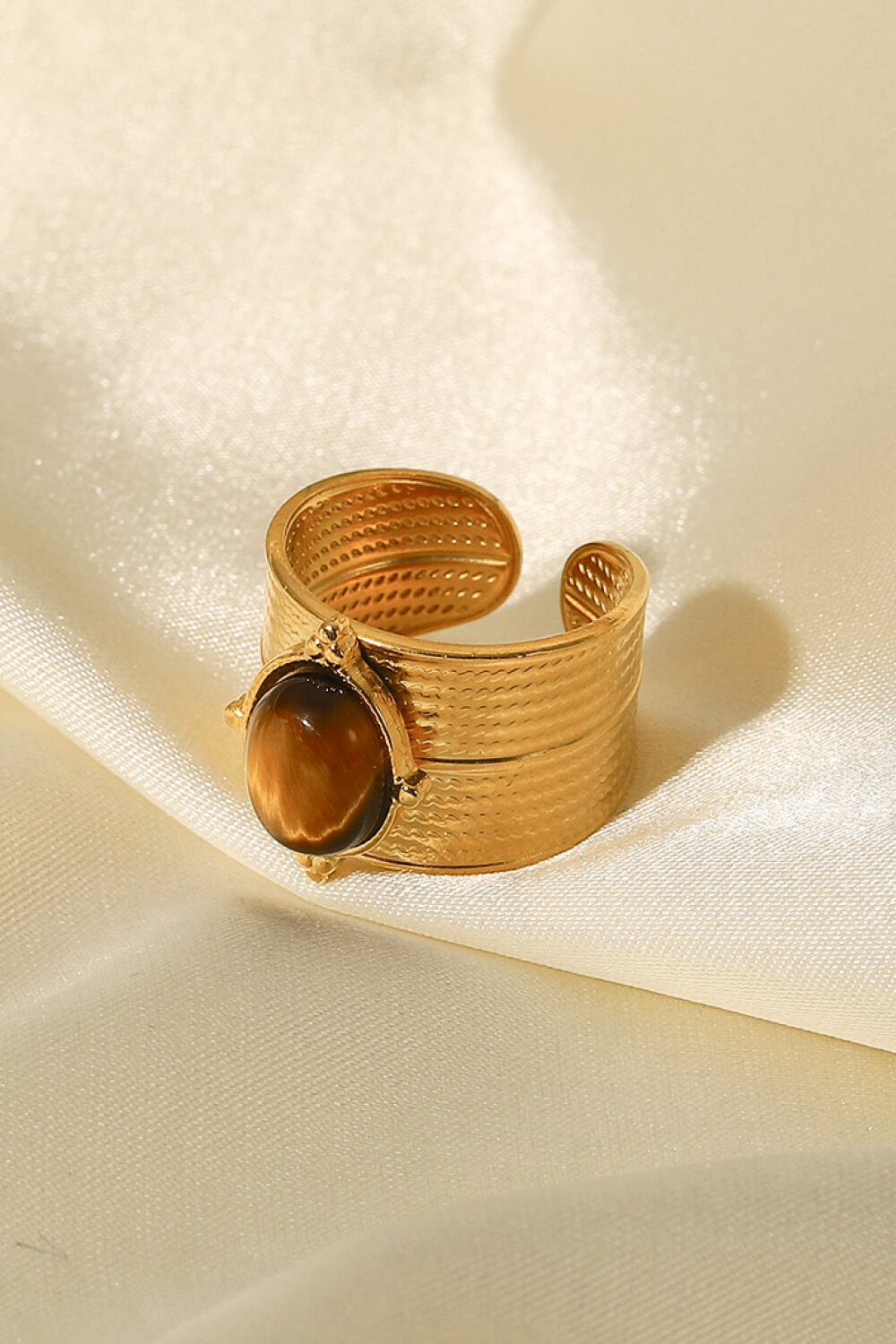 18K Gold-Plated Wide Open Ring - AllIn Computer