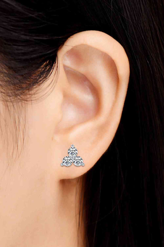 Moissanite 925 Sterling Silver Stud Earrings - AllIn Computer