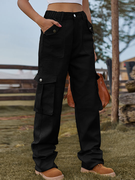 Straight Leg Cargo Jeans - AllIn Computer