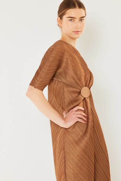 Marina West Swim Pleated Dolman Sleeve Dress - AllIn Computer