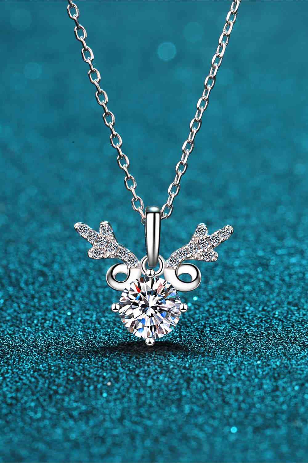 1 Carat Moissanite 925 Sterling Silver Necklace - AllIn Computer