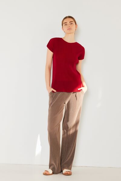 Marina West Swim Rib Pleated Cap Sleeve Top - AllIn Computer