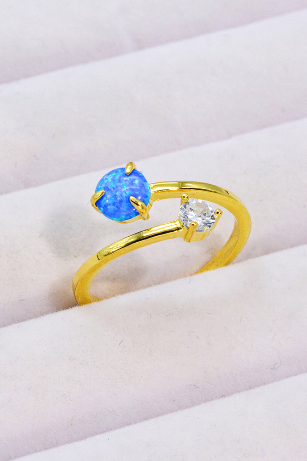 Opal and Zircon Open Ring - AllIn Computer