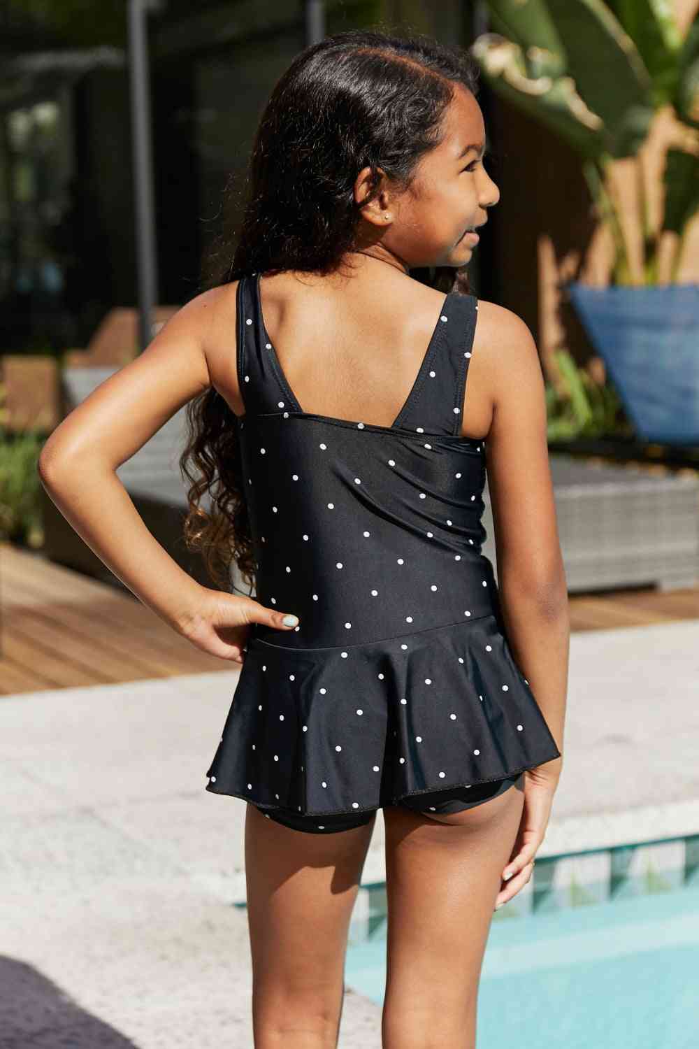 Marina West Swim Clear Waters Swim Dress in Black/White Dot - AllIn Computer