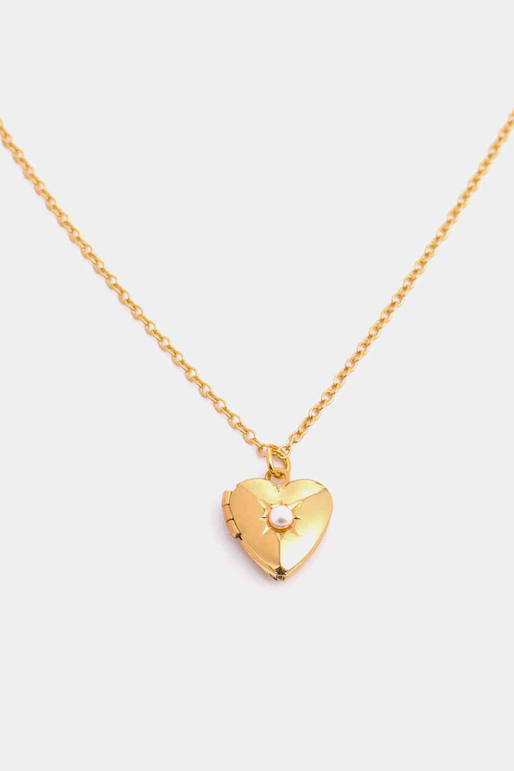 Zircon Heart Shape 14K Gold-Plated Pendant Necklace - AllIn Computer