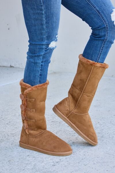 Forever Link Warm Fur Lined Flat Boots - AllIn Computer
