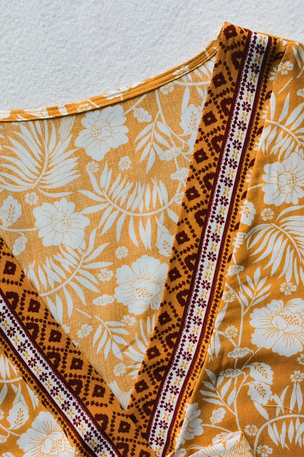 Printed Half Sleeve Top and Slit Skirt Set - AllIn Computer