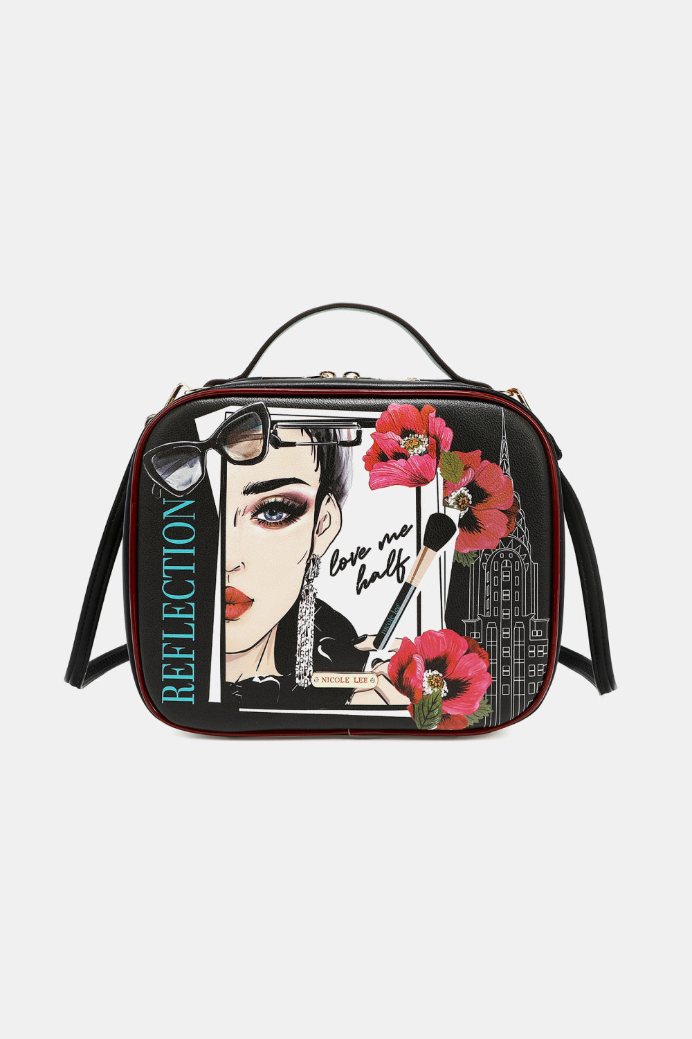 Nicole Lee USA Printed Handbag with Three Pouches - AllIn Computer