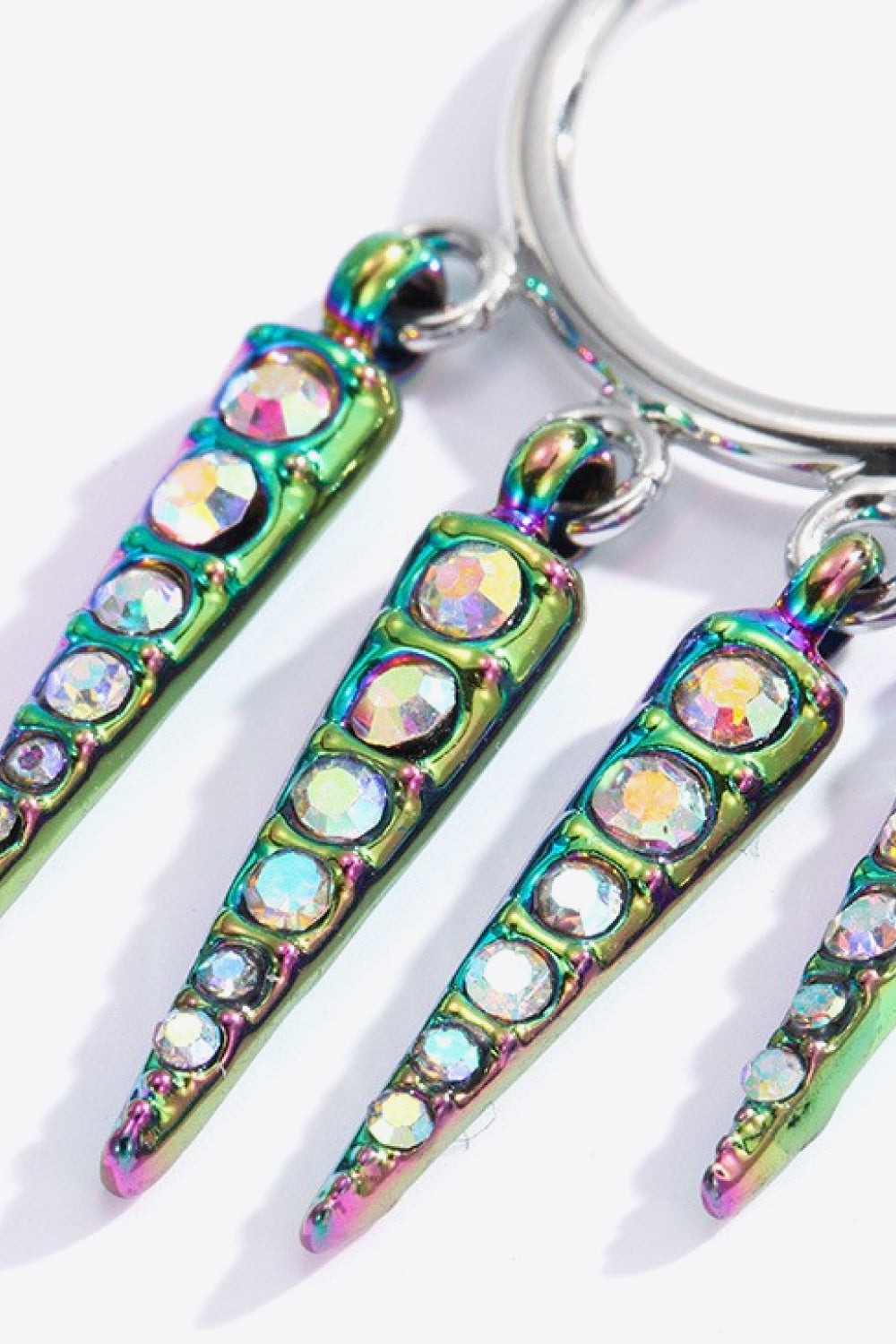 Multi-Colored Rhinestone Geometric Earrings - AllIn Computer