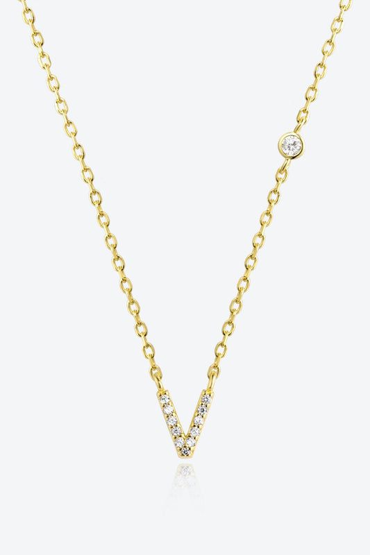 V To Z Zircon 925 Sterling Silver Necklace - AllIn Computer