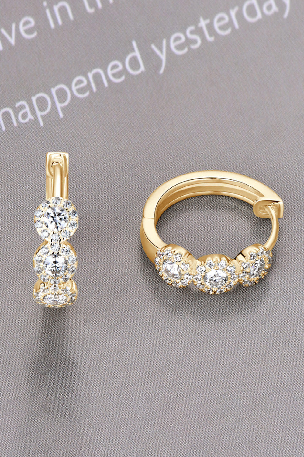 Moissanite 925 Sterling Silver Huggie Earrings - AllIn Computer