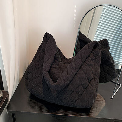 Corduroy Medium Shoulder Bag - AllIn Computer