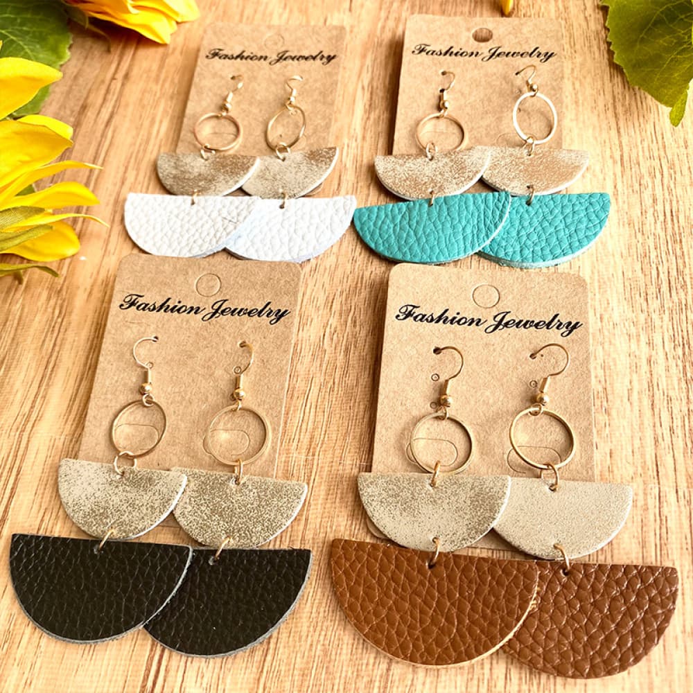 Geometrical Shape Dangle Earrings - AllIn Computer