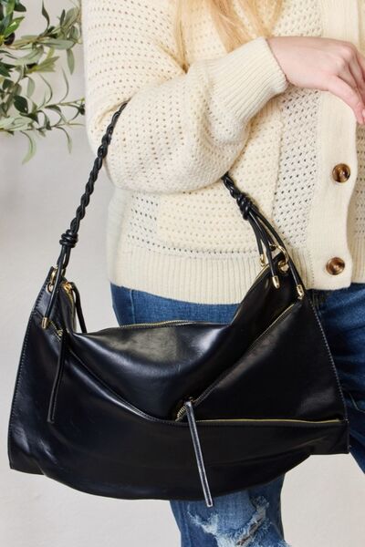 SHOMICO Zipper Detail Shoulder Bag with Pouch - AllIn Computer