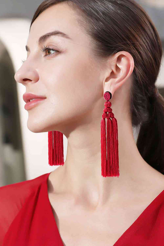 Beaded Tassel Earrings - AllIn Computer