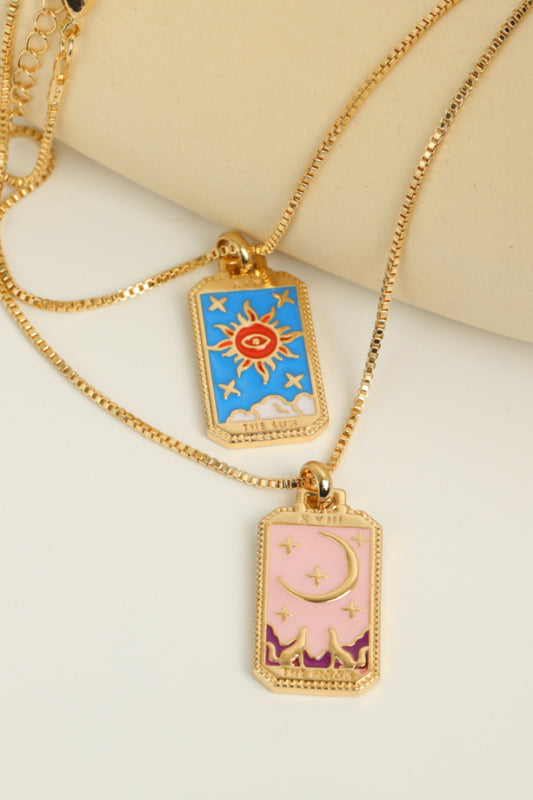 Tarot Card Pendant Copper Necklace - AllIn Computer