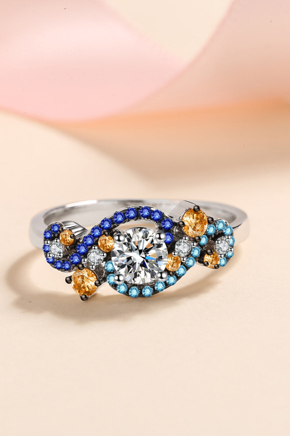 Moissanite Contrast 925 Sterling Silver Ring - AllIn Computer