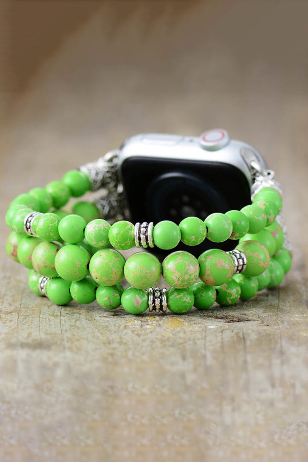 Synthetic Imperial Jasper Beaded Watchband Bracelet - AllIn Computer