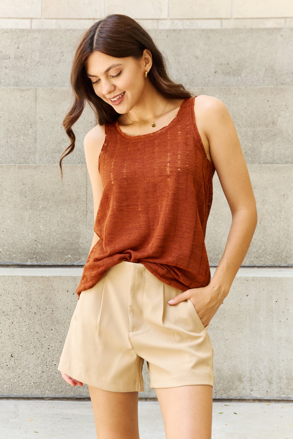 And The Why I'm Yours Full Size Drop Needle Boho Tank Top - AllIn Computer